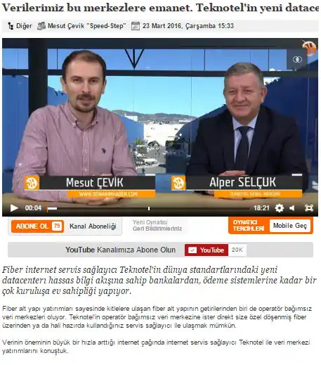 Donanımhaber Mart 2016 / Teknotel Genel Müdürü Alper Selçuk Röportajı